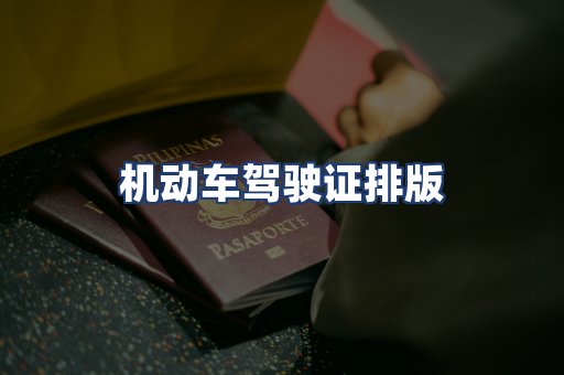 机动车驾驶证排版